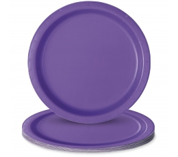 Taldrikud, erk lilla (8 tk./17 cm)