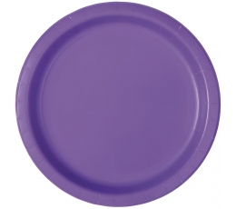 Taldrikud, erk lilla (8 tk./22 cm)