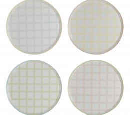 Taldrikud "Pastelsed ruudud" (8 tk./25 cm)