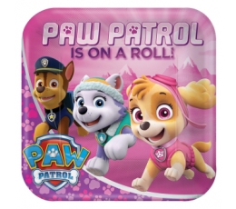 Taldrikud "Paw Patrol", roosa (8 tk./23 cm)