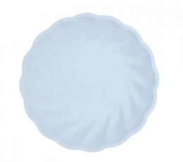  Taldrikud, ümmargused helesinised (6 tk/22,9 cm)