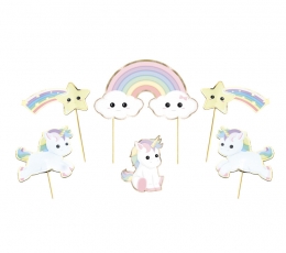 Tikud-kaunistused "Baby Unicorn" (6 tk.)