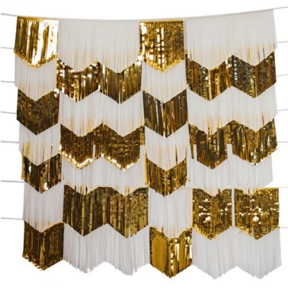 Tutikute vaniku komplekt, valge kuldne (7 tk/2 m)