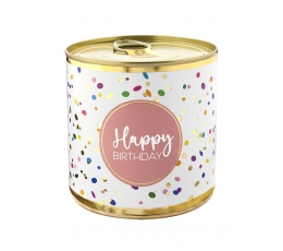 Üllatuskook purgis "Happy Birthday Confetti", küünlaga (8,5 cm/140 g)