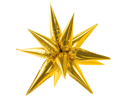 3D folija balons "Zelta zvaigzne"  (95 cm)