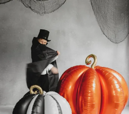 3D stāvošs folijas balons "Ķirbis" (90 x 90 cm) 1