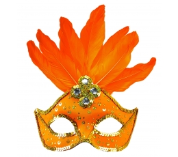 Acu maska ​​ar spalvām, oranža