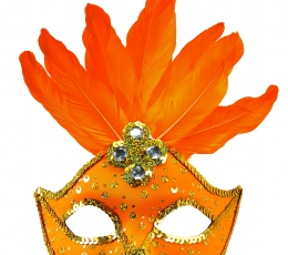 Acu maska ​​ar spalvām, oranža