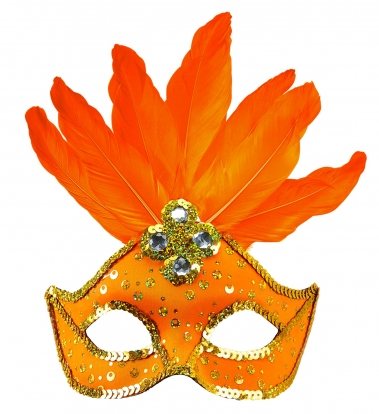 Acu maska ​​ar spalvām, oranža