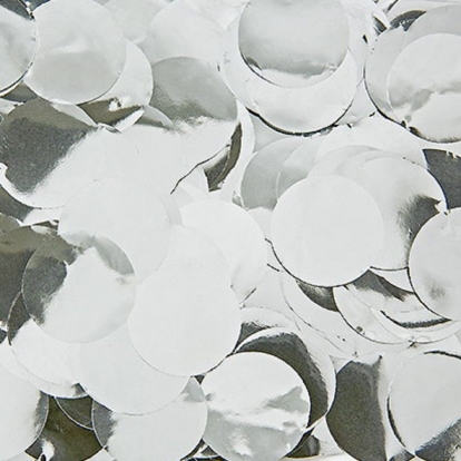 Apaļi konfeti, sudraba (15 g)