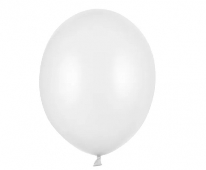 Balons, balts perlamutrs (30 cm)