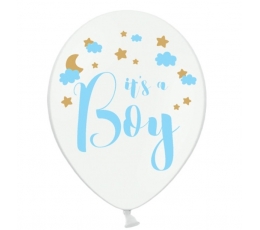 Baloni "It's a boy" / balts (30 cm./50 gab.)