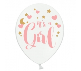 Baloni "It's a girl" / balts (30 cm./50 gab.)