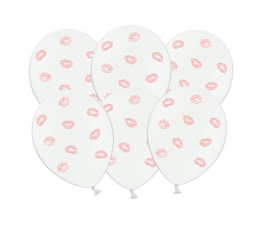 Baloni "Rozā lūpas" (6 gab/ 30 cm)