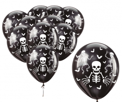 Baloni "Skeleti" (10 gab./30 cm)
