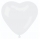 Balons "Balta sirds" (43 cm)
