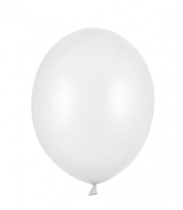  Balons, balts perlamutra (12 cm/Party Deco)