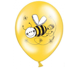 Balons "Bitīte", dzeltens/balts (30 cm)