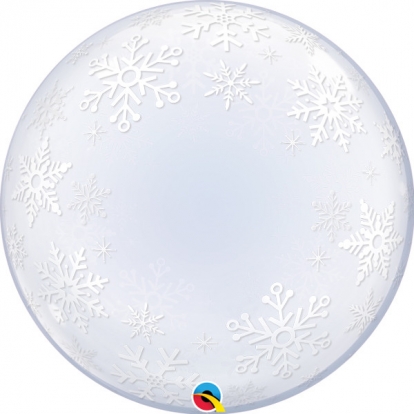 Balons (bubble) "Sniegpārslas" (60 cm)