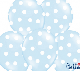 Balons, gaiši zils punktains (30 cm)