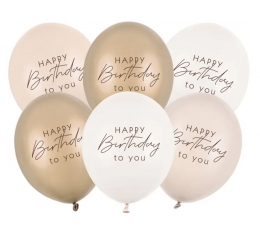 Balons "Happy Birthday" (30 cm)