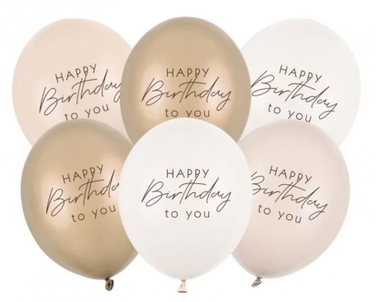 Balons "Happy Birthday" (30 cm)