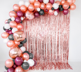 Balons, perlamutra, rozā-zelta krāsā (30 cm) 1