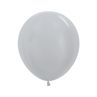 Balons, perlamutra sudraba (45 cm)