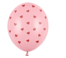 Balons, rozā ar sirsniņām (30 cm)