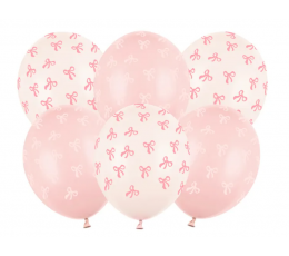 Balons "Rozā lentītes" (30 cm/Party Deco)