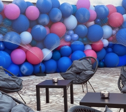 Balonu instalācija "Violetā pasaule" 2