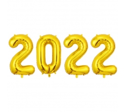 Balonu komplekts "2022", zelta ( 4 gab ./35 cm)