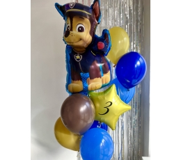 Balonu kompozīcija ar ciparu "Suņu patruļa"