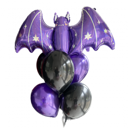 Balonu kompozīcija "Violetais sikspārnis"