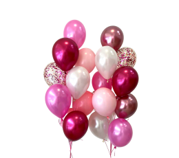 Balonu pušķi "Rozā ballīte"