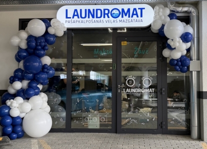 Balonu virtene "LAUNDROMAT"