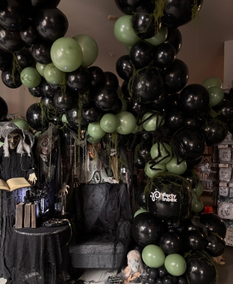 Balonu virtene "Melns - zaļš "
