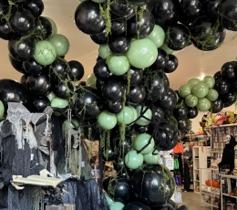 Balonu virtene "Melns - zaļš " 2