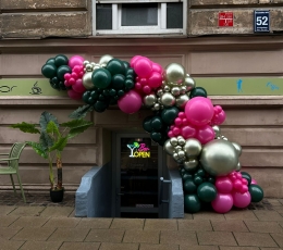 Balonu virtene " Rozā smaragds"