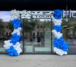 Balonu vītne "Zils - balts" 1