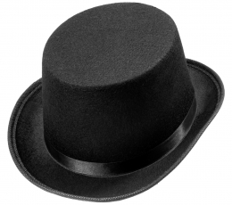 Bērnu cilindru cepure, melna