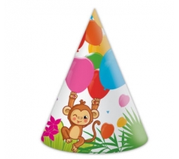 Cepurītes "Dzimšanas diena džungļos" (6 gab.)