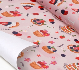 Dāvanu iesaiņojamais papīrs "Cake" (70x200 cm) TIKAI AR VENIPAK! 1