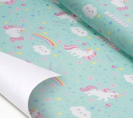 Dāvanu iesaiņojamais papīrs "Unicorn" (70x200 cm) TIKAI AR VENIPAK! 1