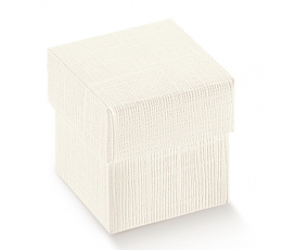 Dāvanu kastīte ar vāku, balta (140x140x80 mm)