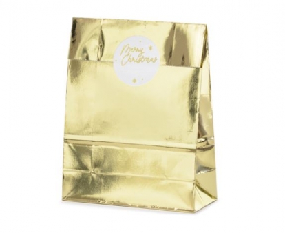 Dāvanu maisiņi, zeltaini spīdīgi (3 gab./18x28x8cm)