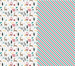 Dāvanu papīrs "Ziemassvētki" (2 gab/ 70 x 200 cm) TIKAI AR VENIPAK!