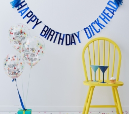 Dekorāciju komplekts "Happy Birthday Dickhead" 1