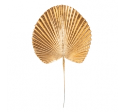Dekoratīva palmas lapa ar kātu, zeltaina (42 cm)