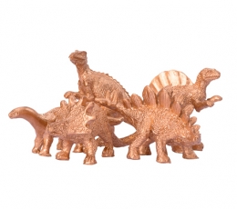 Dekoratīvas figūras "Dinozauri", zelta (5 gab/6 cm) 2